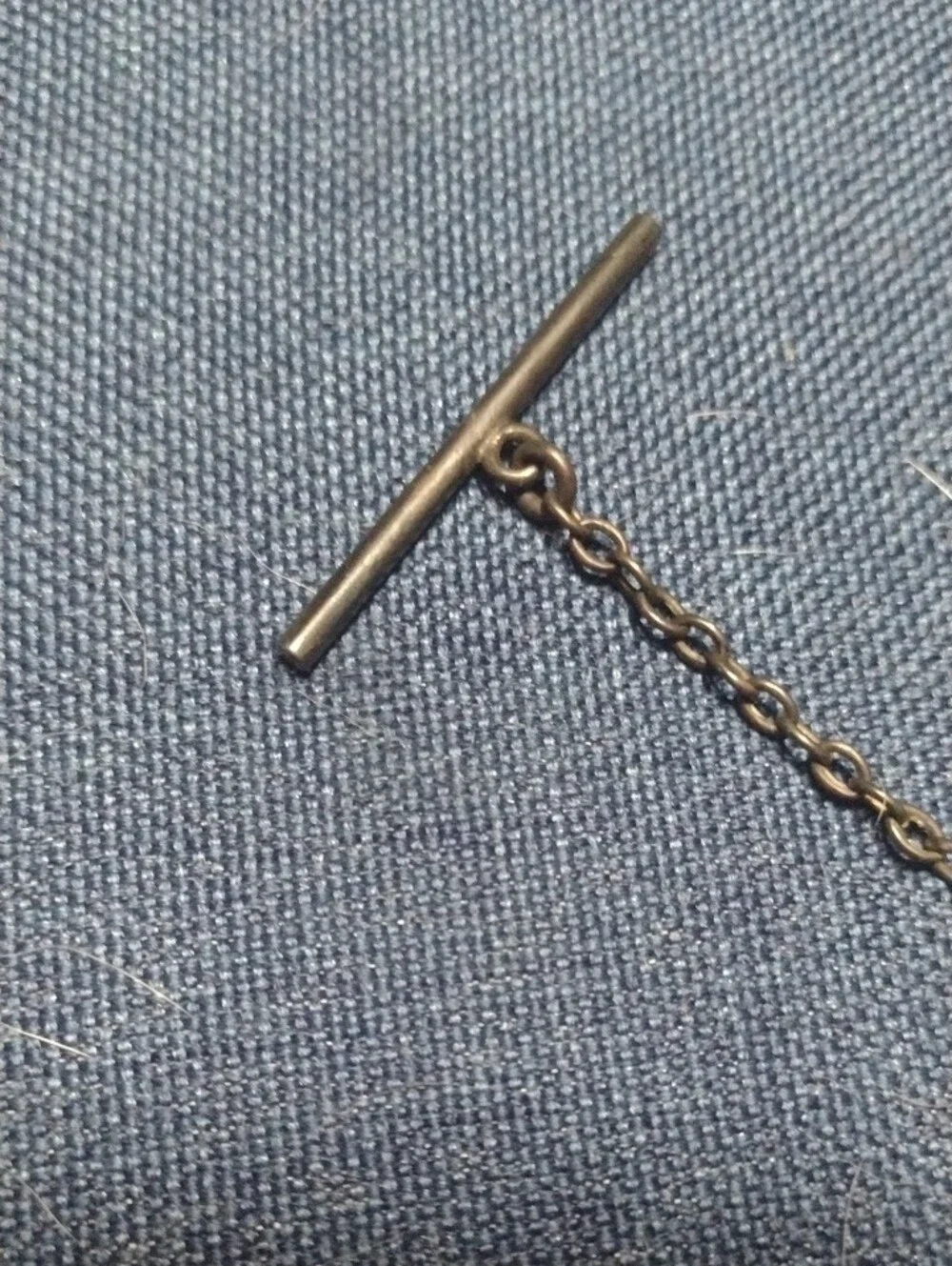 Vintage men's tie chain (or tie tack with a T-bar attachment)